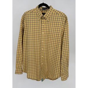 Austin Reed London Men's L Yellow Plaid Button Down Shirt Regent‎ Street Oxford